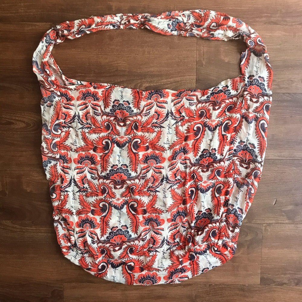 Free People shoulder large bag light weight linen